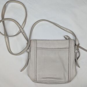 Margot Neutral Cream Leather Crossbody Bag W/ Brass Coloured Hardware Boho Vibes